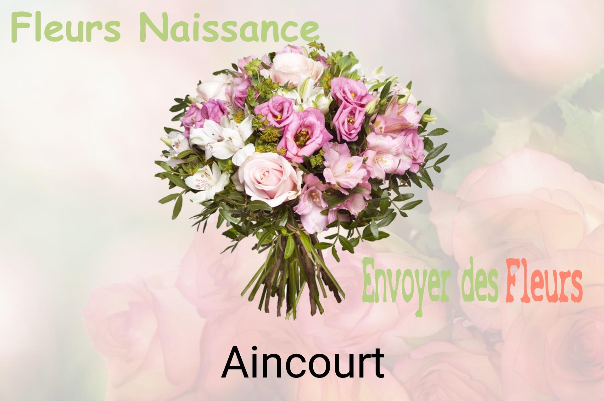 Bouquet de fleurs de naissance livré à Aincourt